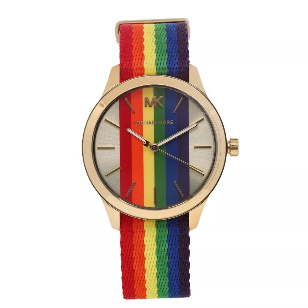 Michael Kors Runway Mercer Pride Rainbow Watch